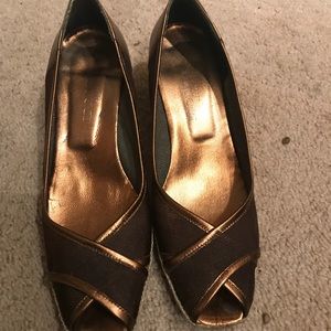 Sesto Meucci bronze metallic wedges 8